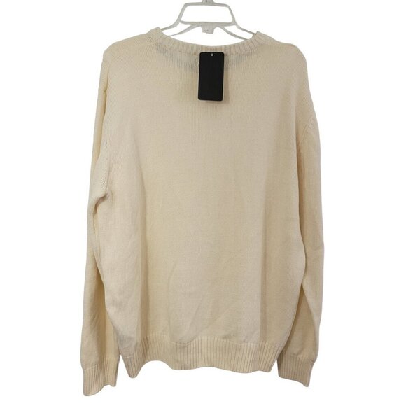Tricots St. Raphael Men’s Size 2XL Cotton Pullover Crew Neck Vanilla Sweater NWT - Picture 9 of 16